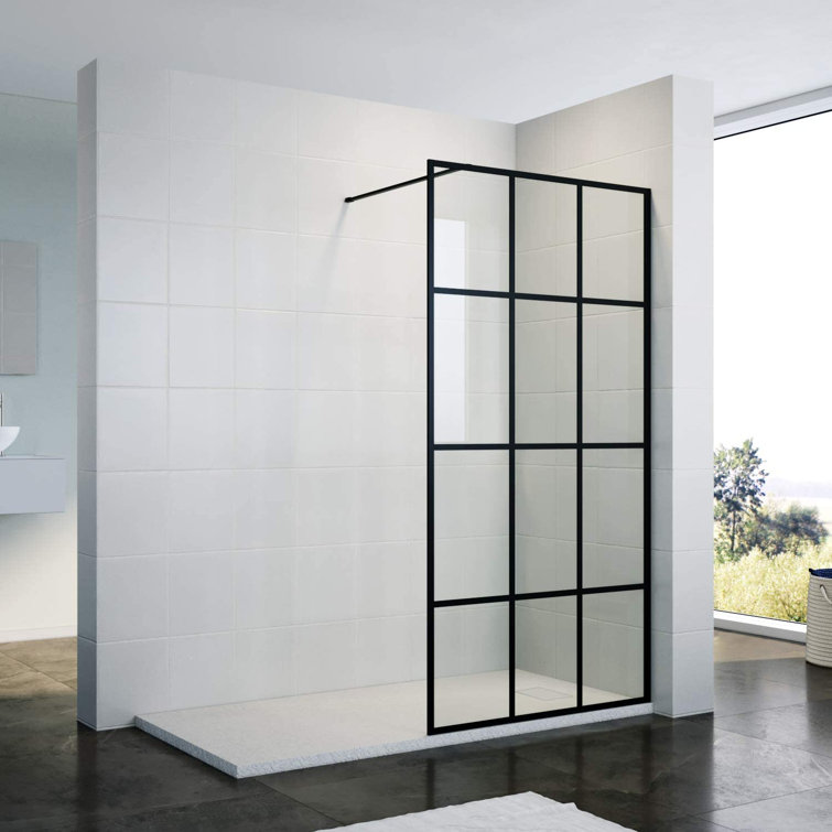 SUNNY 34" X 72"Walk-In Single Panel Shower Door With 5/16"Clear Glass